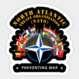 NATO - Preventing War X 300 Sticker